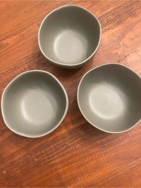 Hearth & Hand Sage Green Ceramic Bowls - Set of 3